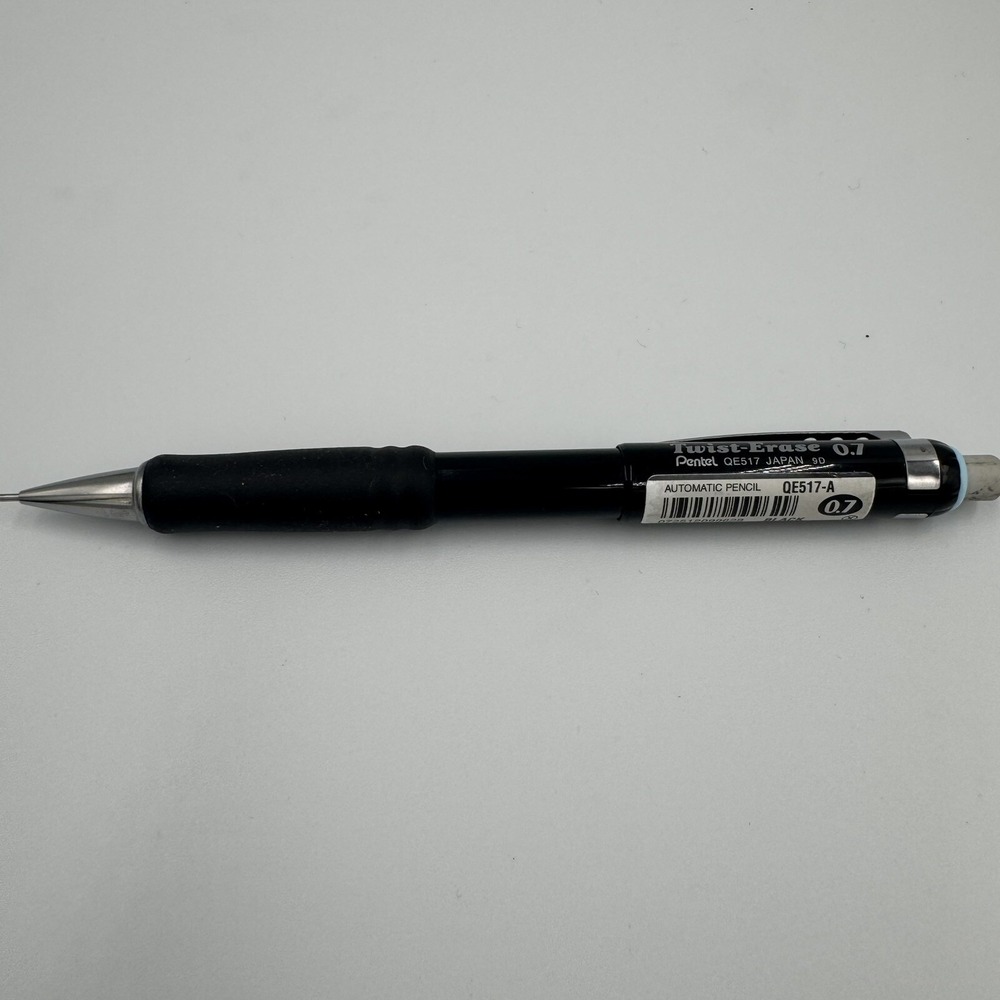 Pentel Twist-Erase QE517 Mechanical‎ Pencil 0.7mm Black School Office Japan
